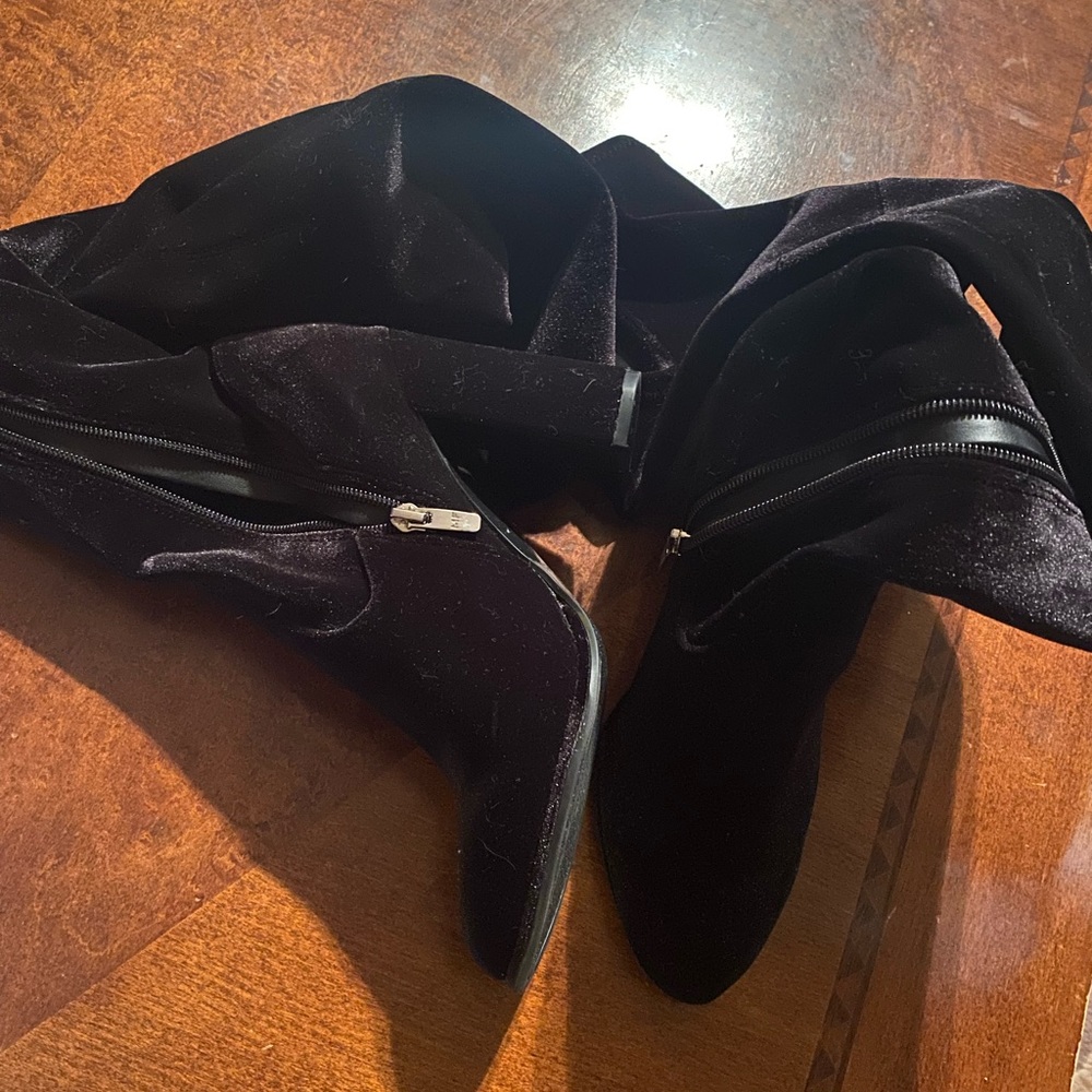 Marc Fisher velvet thigh high boots